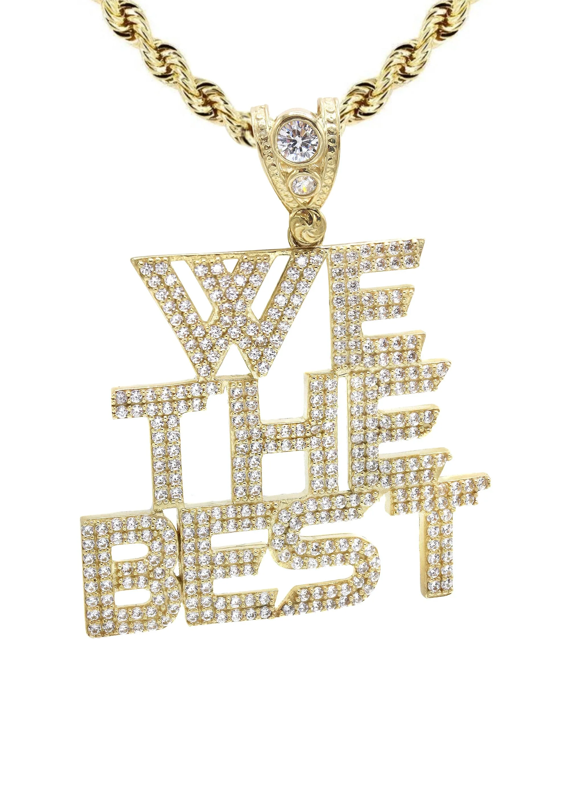 10K Yellow Gold "We The Best" Necklace" | Appx. 18.6 Grams