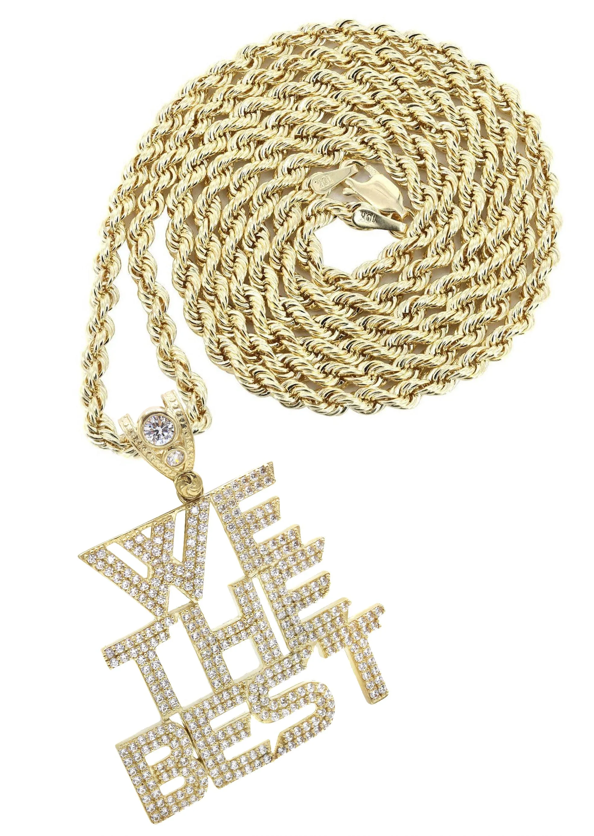 10K Yellow Gold "We The Best" Necklace" | Appx. 18.6 Grams