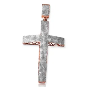 10KR 1.15CTW DIAMOND DOME MICROPAVE CROSS