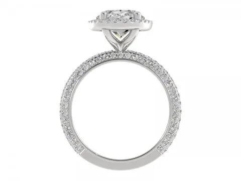 2.48ct Oval Solitaire With Diamond Halo