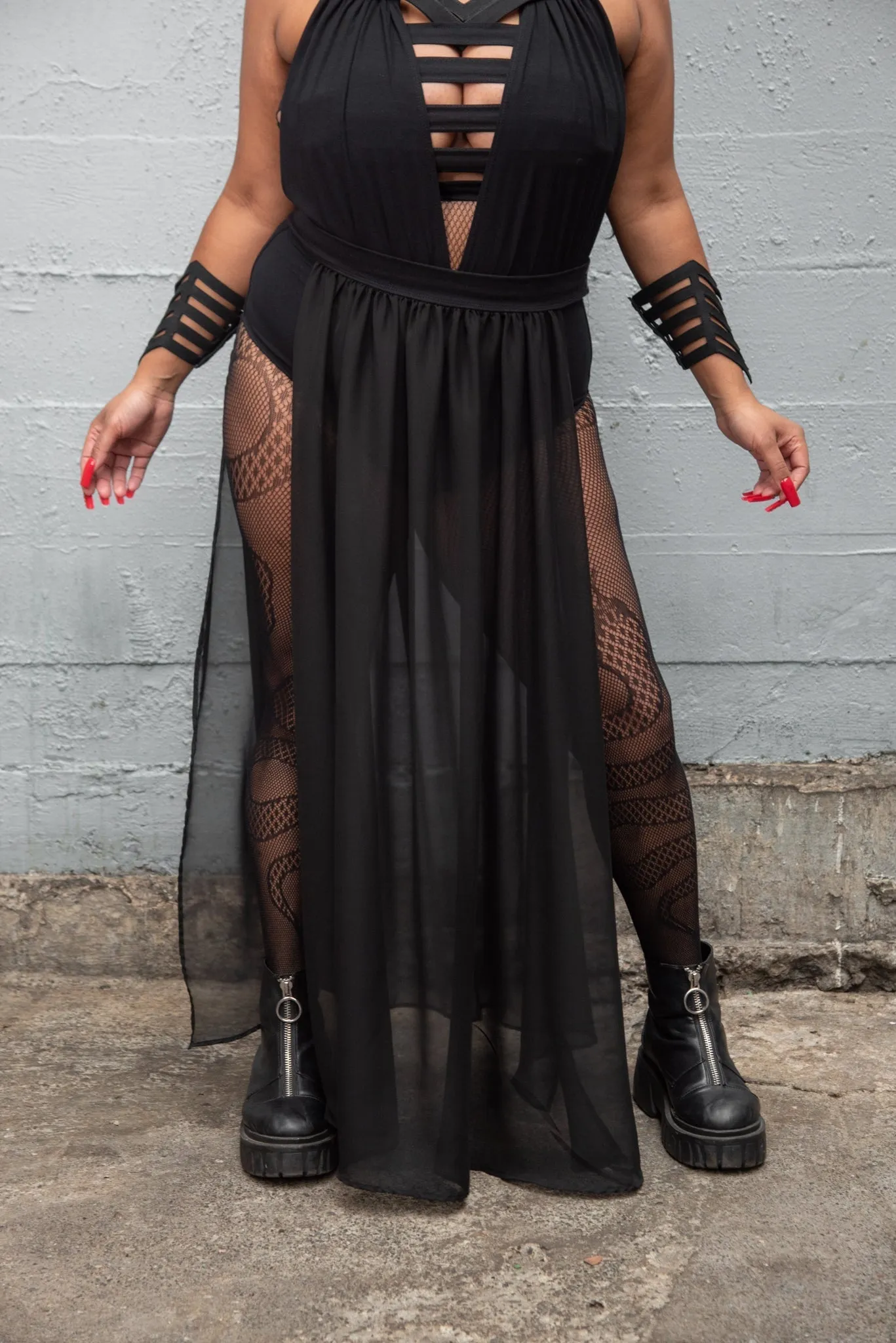 5D x Stellar Dust Pharaoh Skirt - chiffon