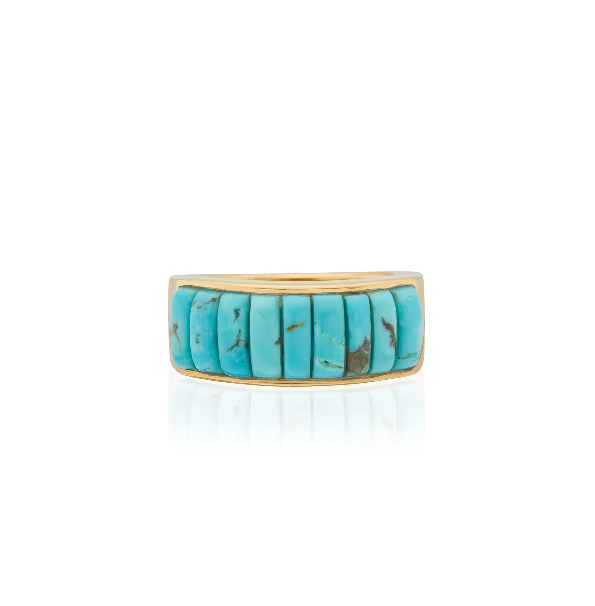 Anna Beck Gold Rectangular Turquoise Multi-Stone Ring