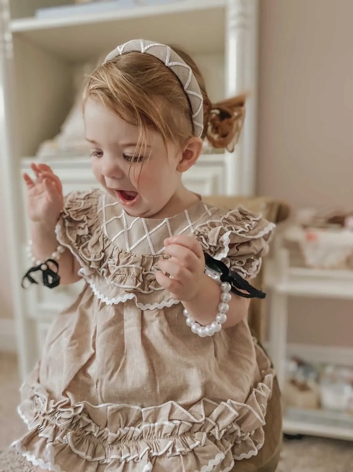 Ashlyn Linen and Lace Headband