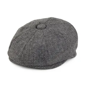 Baby Herringbone Newsboy Cap Charcoal Wholesale Pack