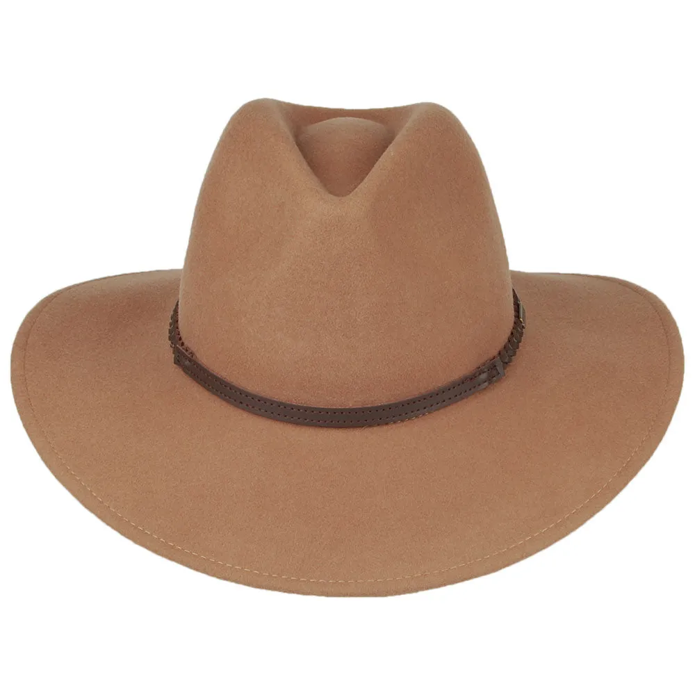 Barbour Hats Tack Wool Felt Fedora Hat - Camel