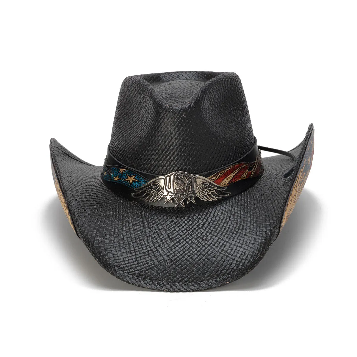 Black Eagle Straw Cowboy Hat