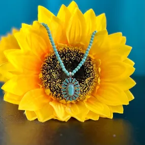 Blooming Turquoise Choker Necklace