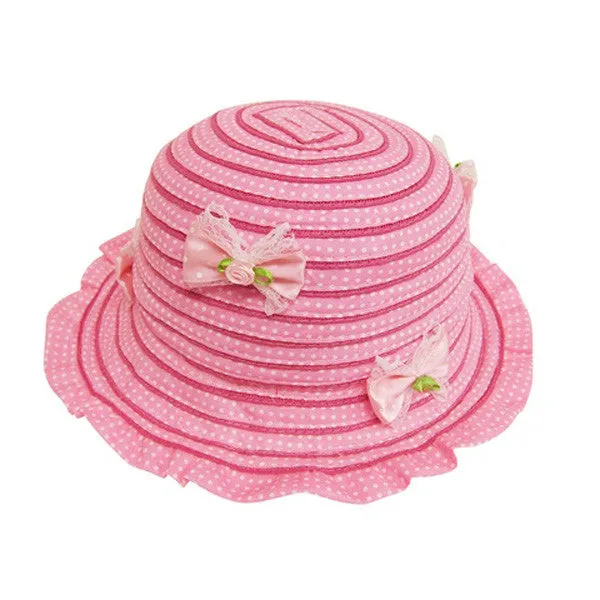 Boardwalk Style - Child's Ruffle Sun Hat with Bows