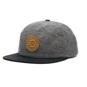 Brixton Oath 7 Panel Cap Charcoal Black