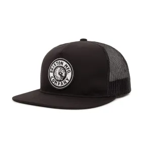 Brixton Rival Mesh Snapback Cap Black White