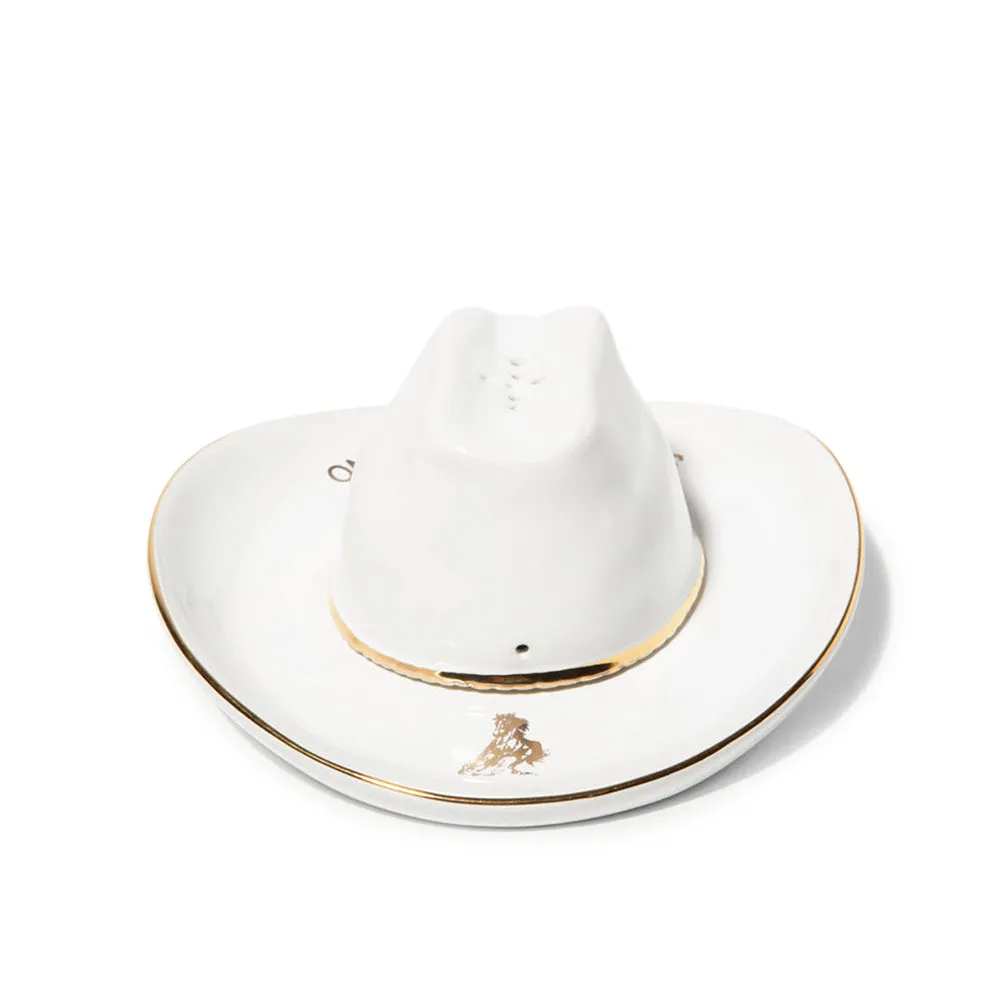 Ceramic Cowboy Hat (White)