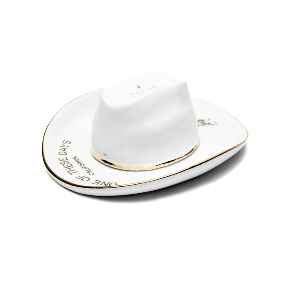 Ceramic Cowboy Hat (White)