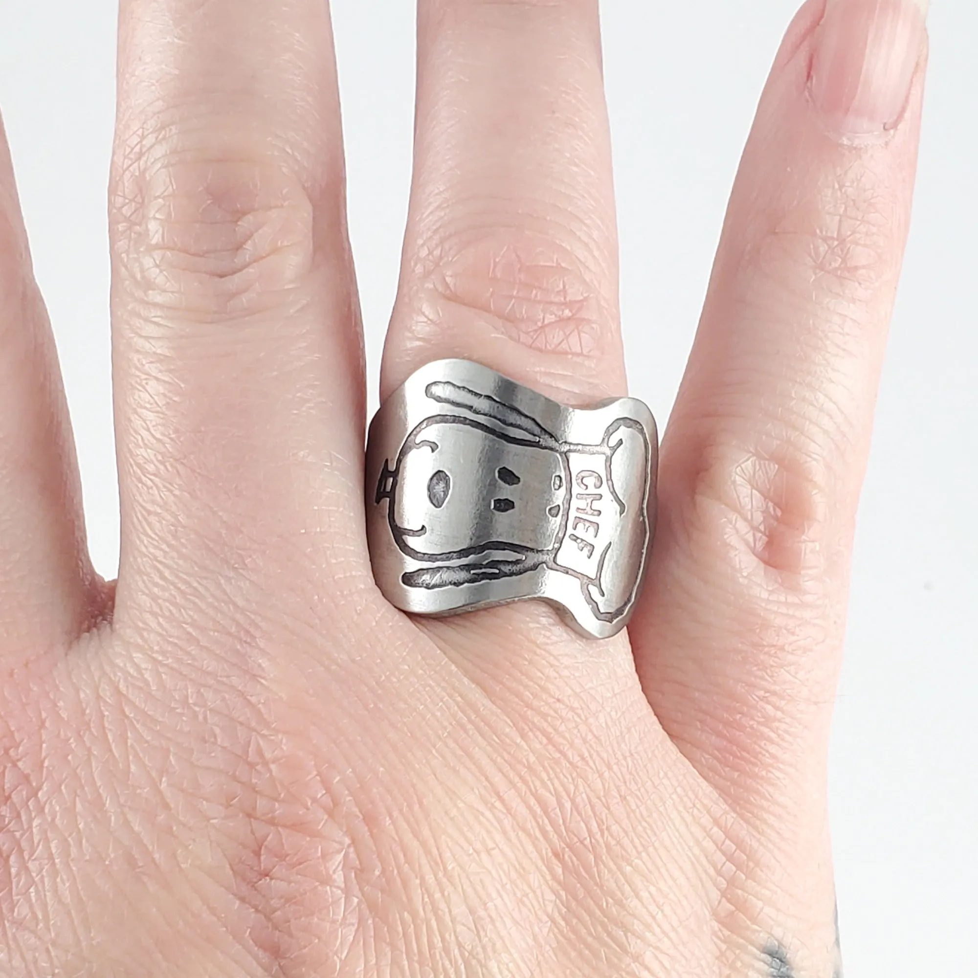 Chef Snoopy Stainless Steel Spoon Ring