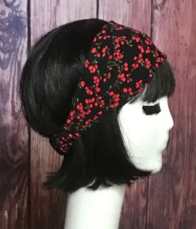 Cherry Print Knit Headband