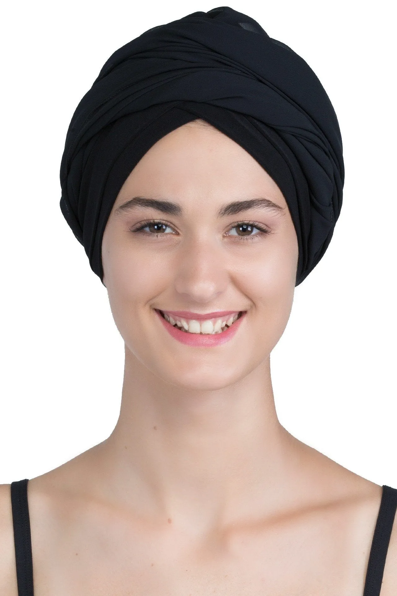 Chiffon Headwear with Long Schal