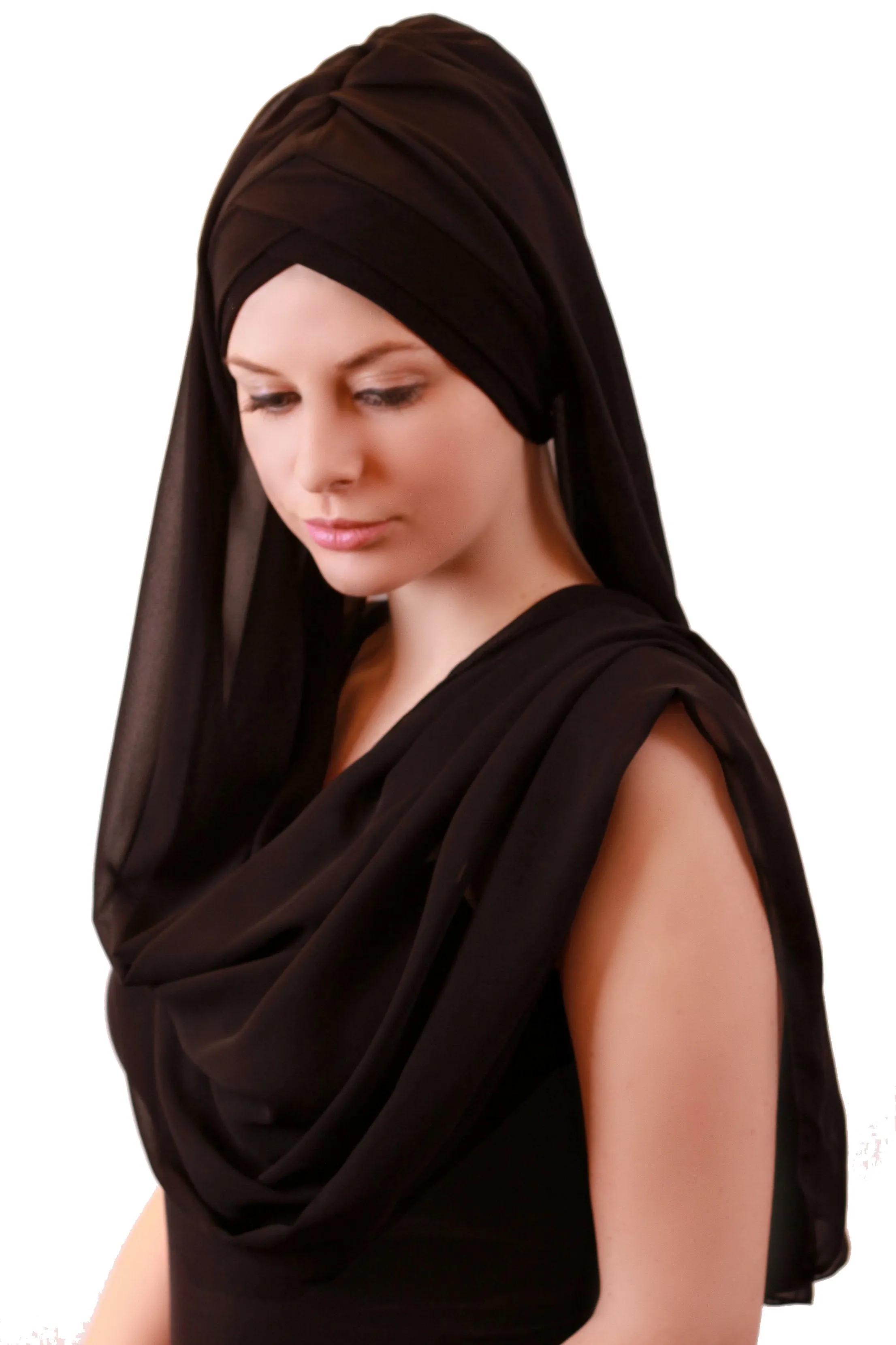 Chiffon Headwear with Long Schal