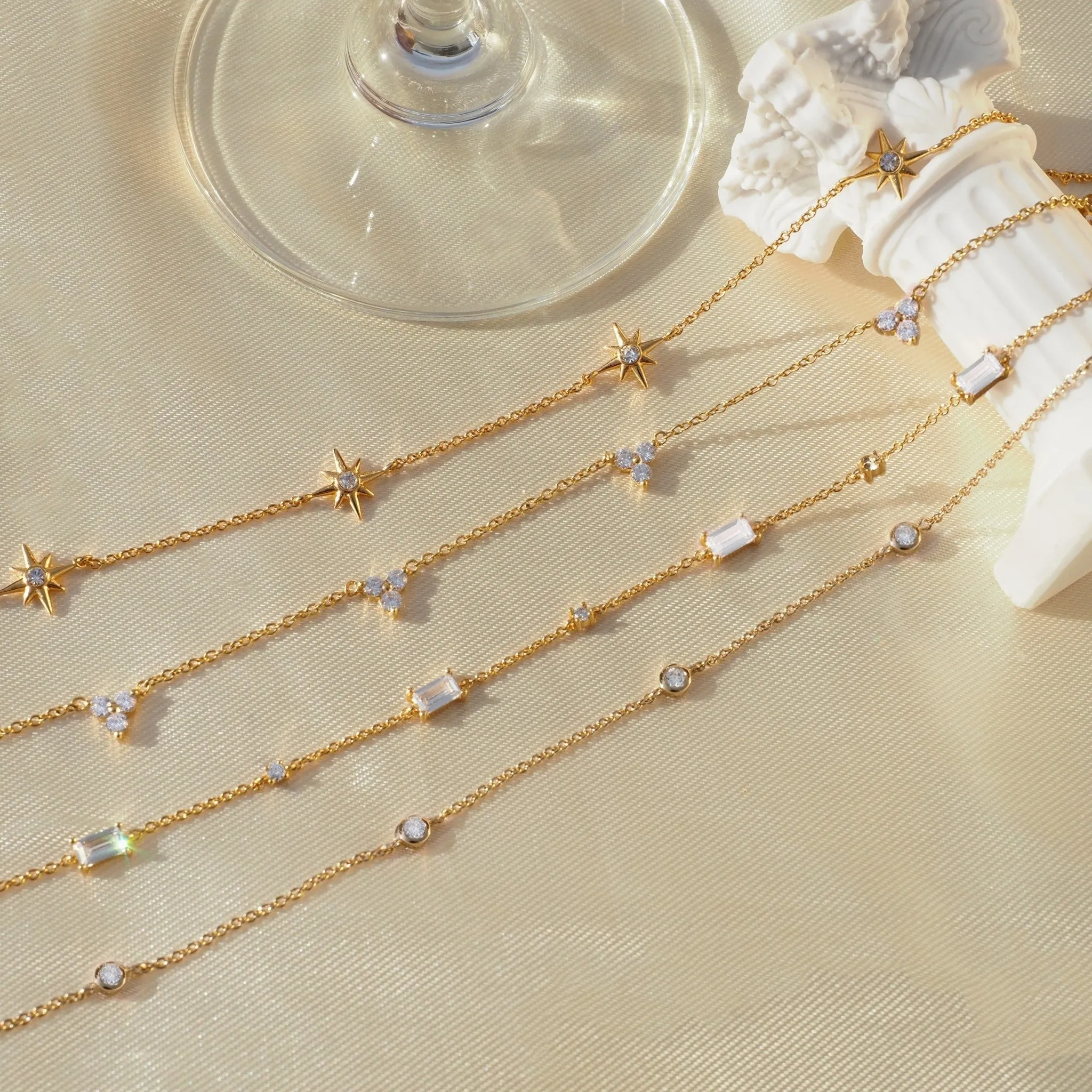 Crystal and Baguette Choker Necklace