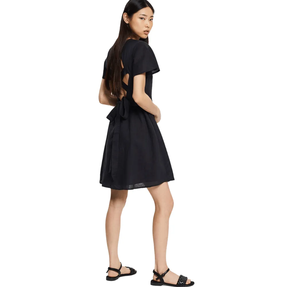 Esprit Open Back Black Dress - 042CC1E319 - 001