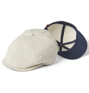 Failsworth - Hudson Cap - Cotton Canvas - Stone   Navy