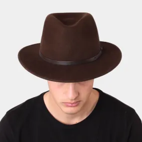 GC Hats Downtown Felt Fedora - Chocolate