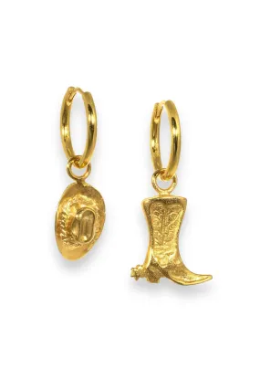 Gold Cowboy Hoops