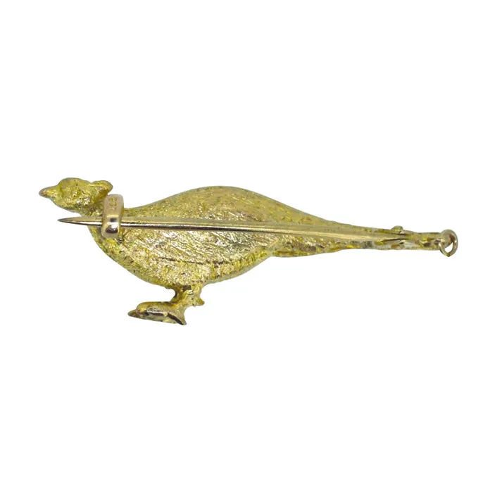 Gold Pheasant Brooch