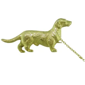 Hallmarked Gold Dog Brooch