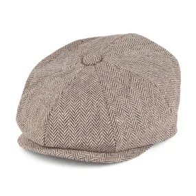 Hats Kids Herringbone Newsboy Cap Brown Wholesale Pack