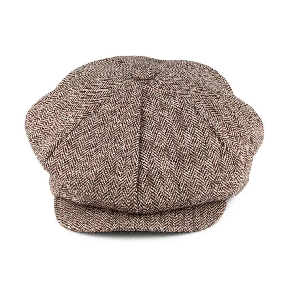 Herringbone Big Apple Cap Brown Wholesale Pack