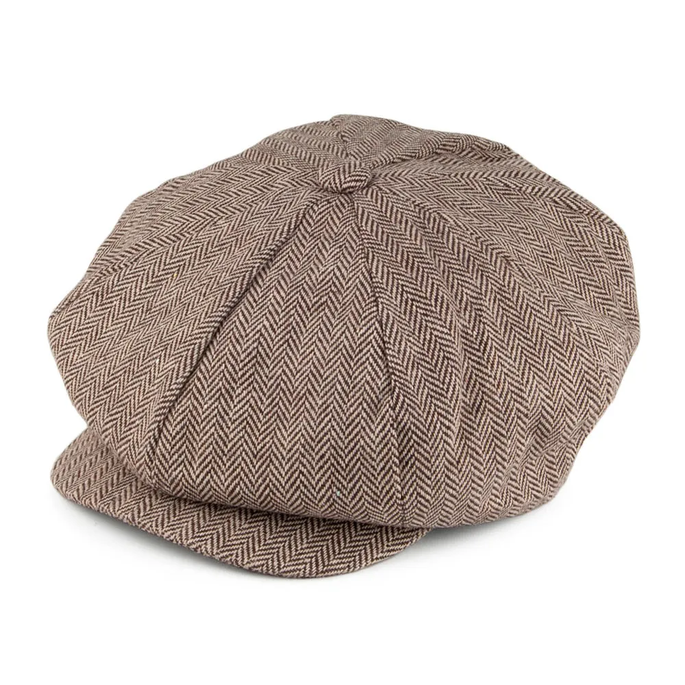 Herringbone Big Apple Cap Brown Wholesale Pack