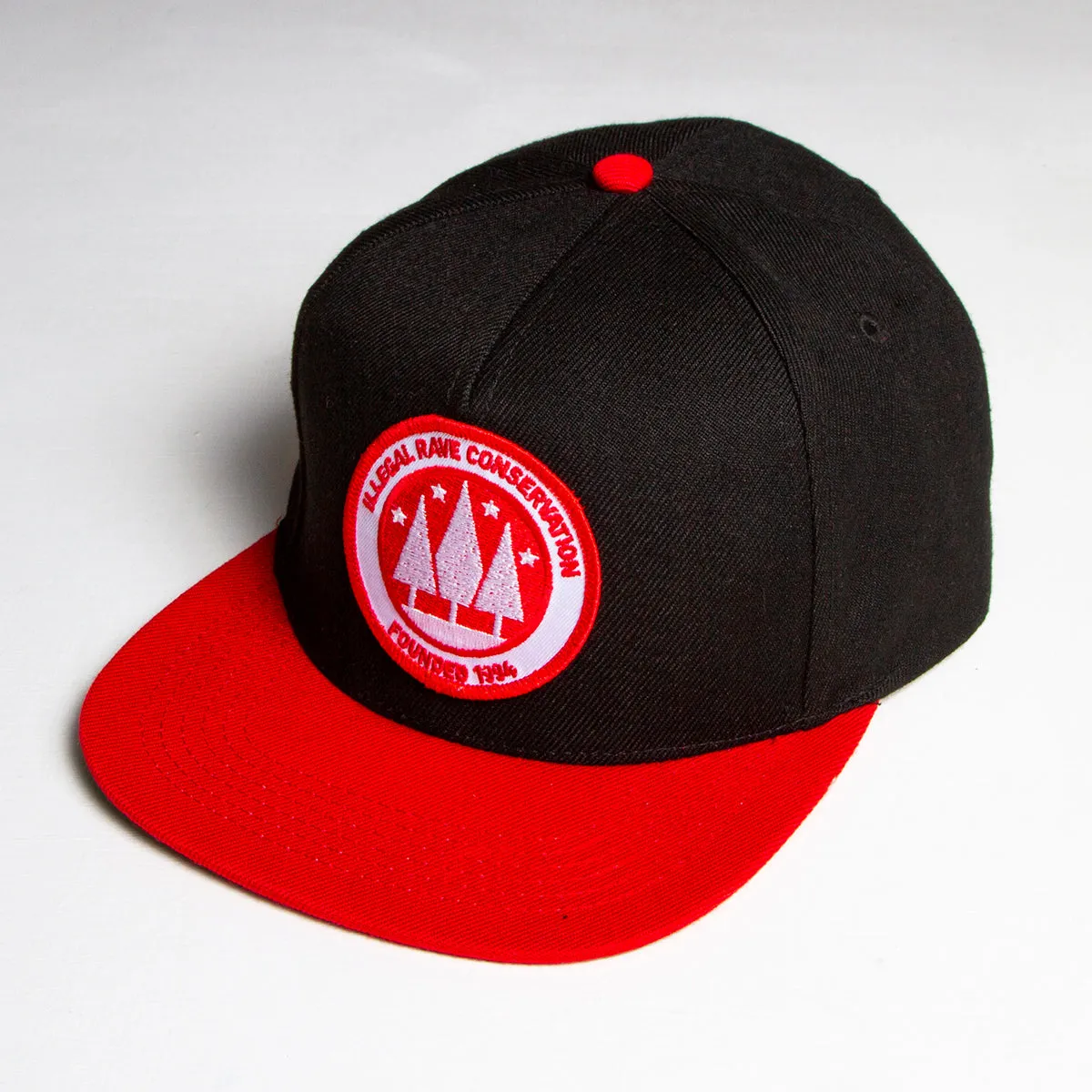 Red & Black Snapback Cap - Illegal Rave Edition