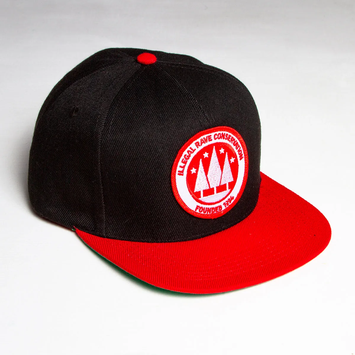 Red & Black Snapback Cap - Illegal Rave Edition