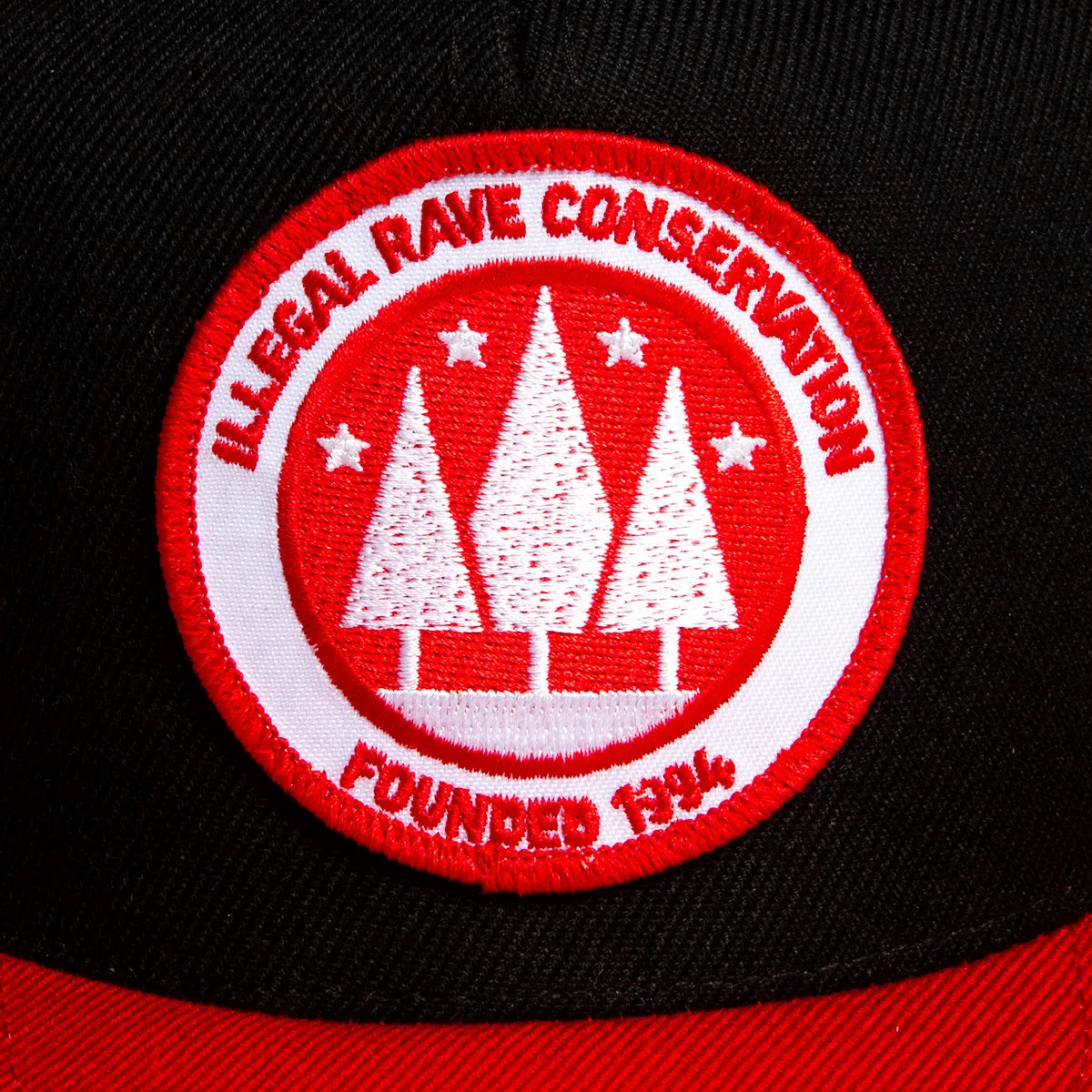 Red & Black Snapback Cap - Illegal Rave Edition