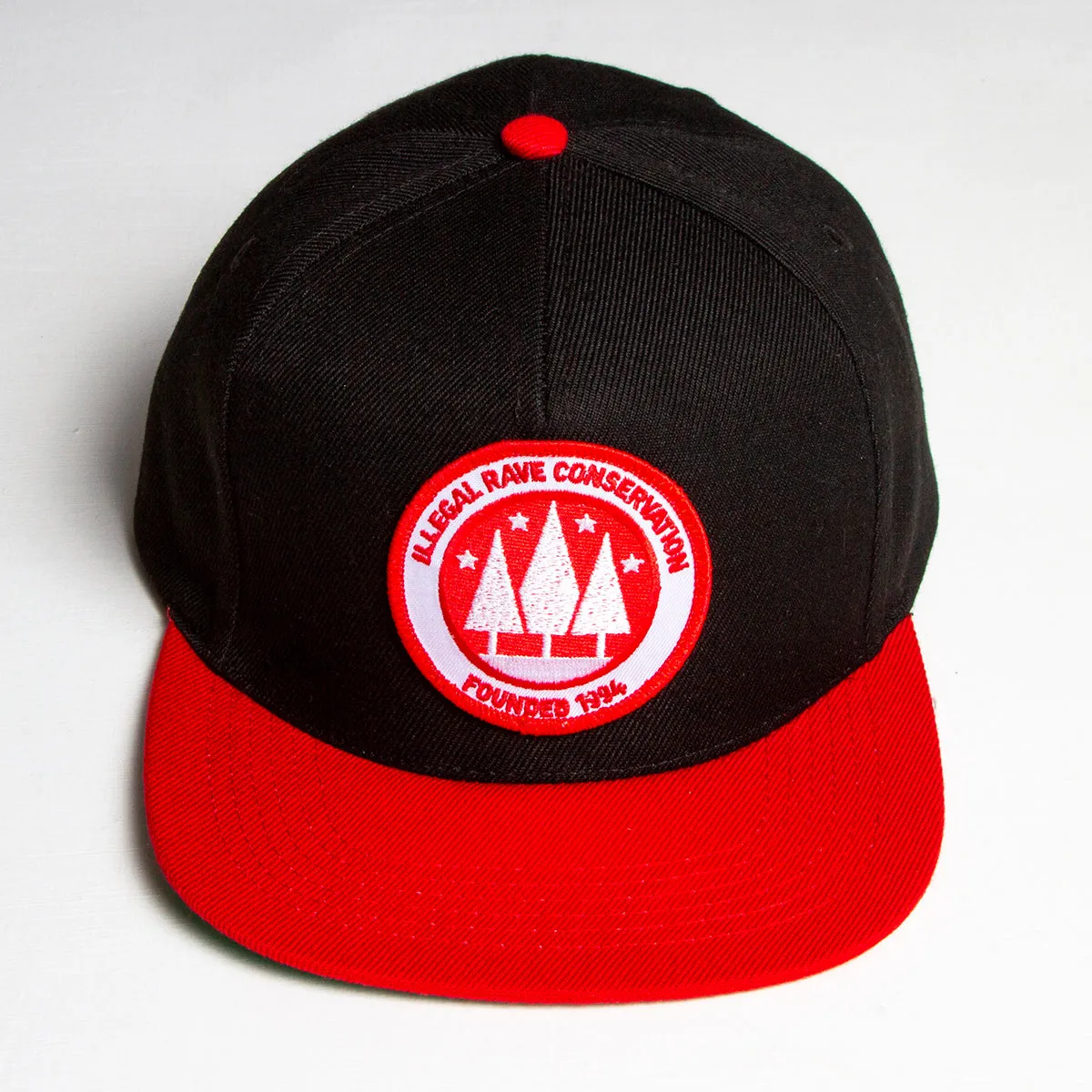 Red & Black Snapback Cap - Illegal Rave Edition