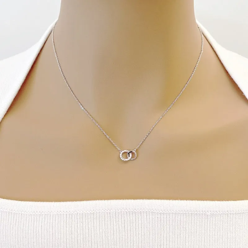 Interlocking Round Cubic Zirconia Necklace