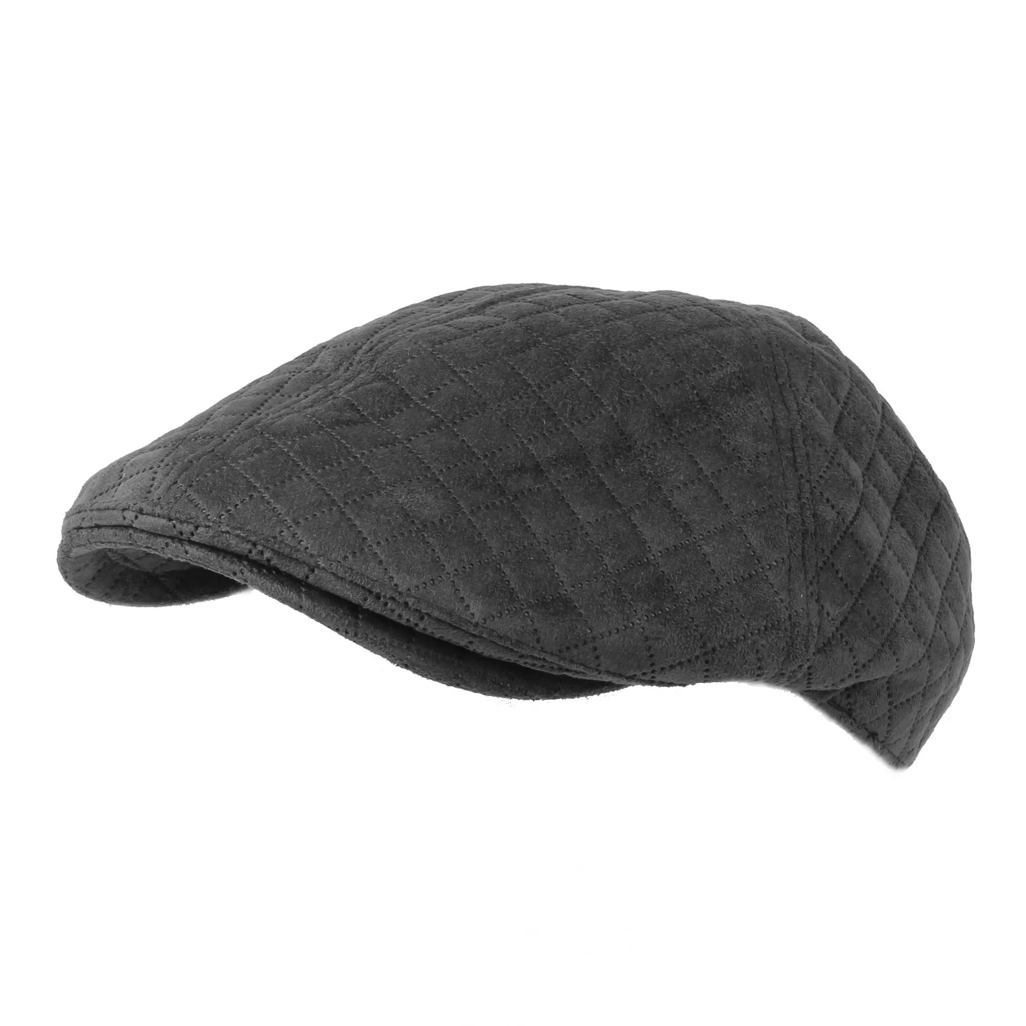 Ivy Flat Cap Quilting Soft Suede Newsboy Hat SL31120