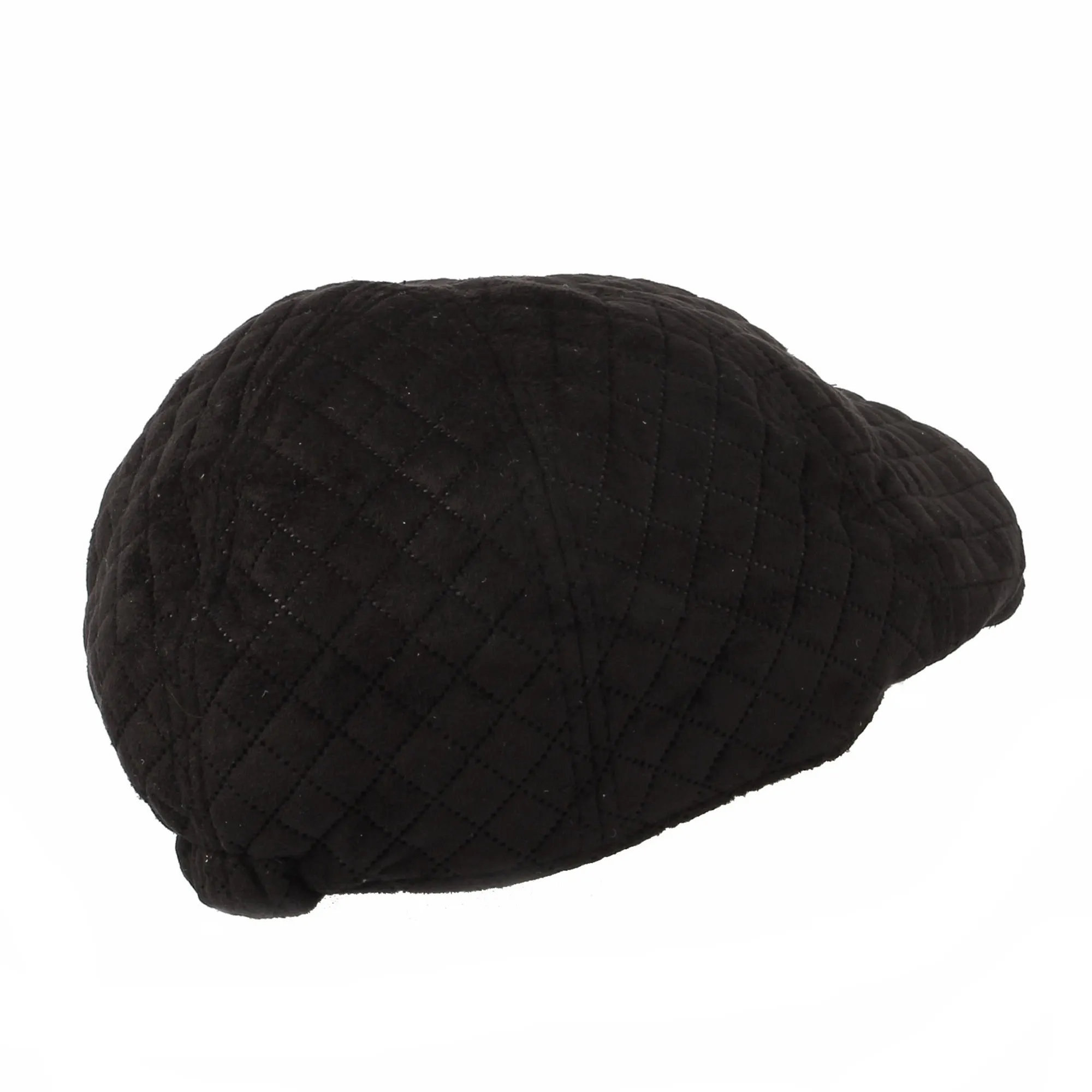 Ivy Flat Cap Quilting Soft Suede Newsboy Hat SL31120