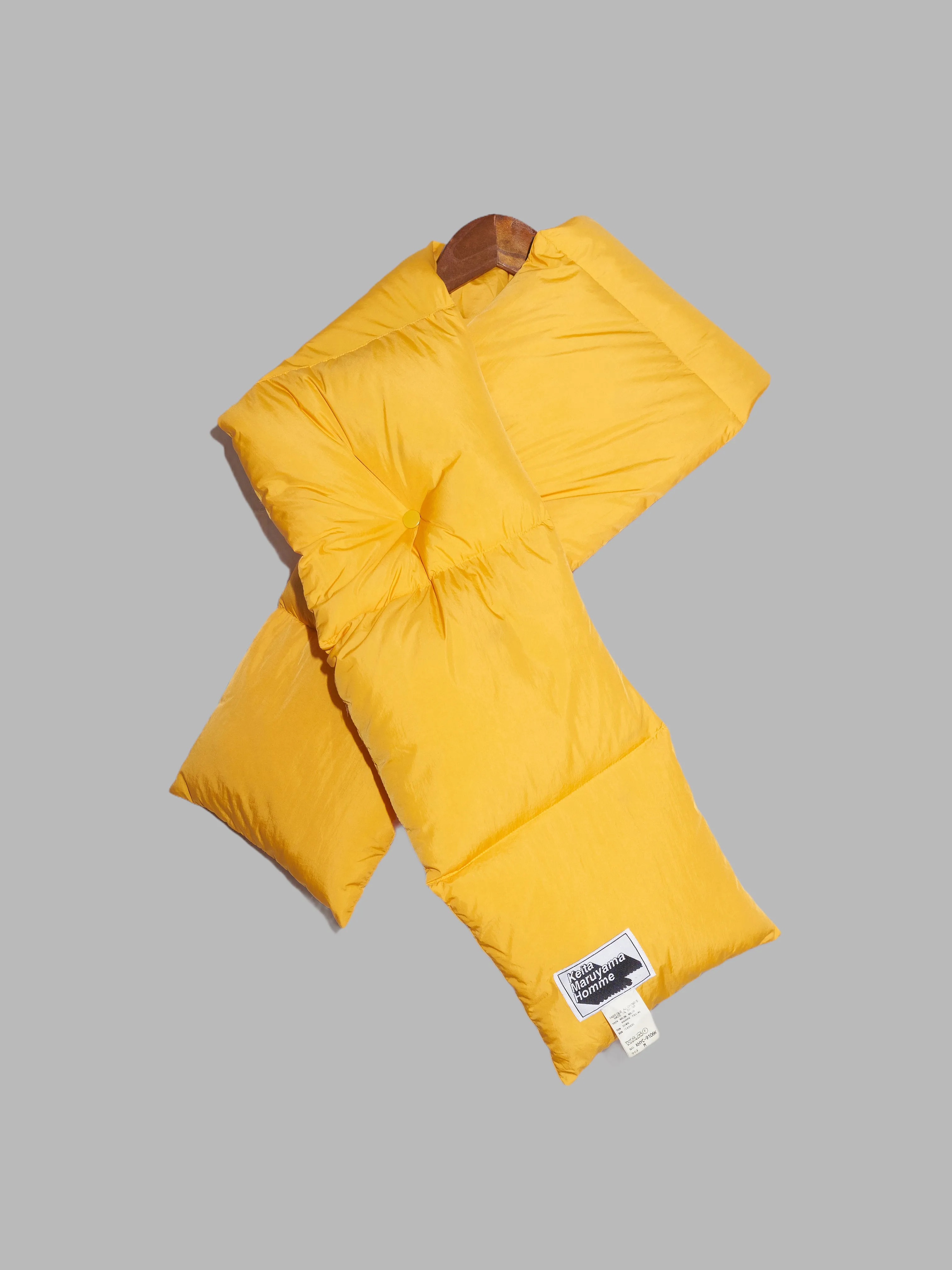 Keita Maruyama Homme yellow nylon down puffer scarf