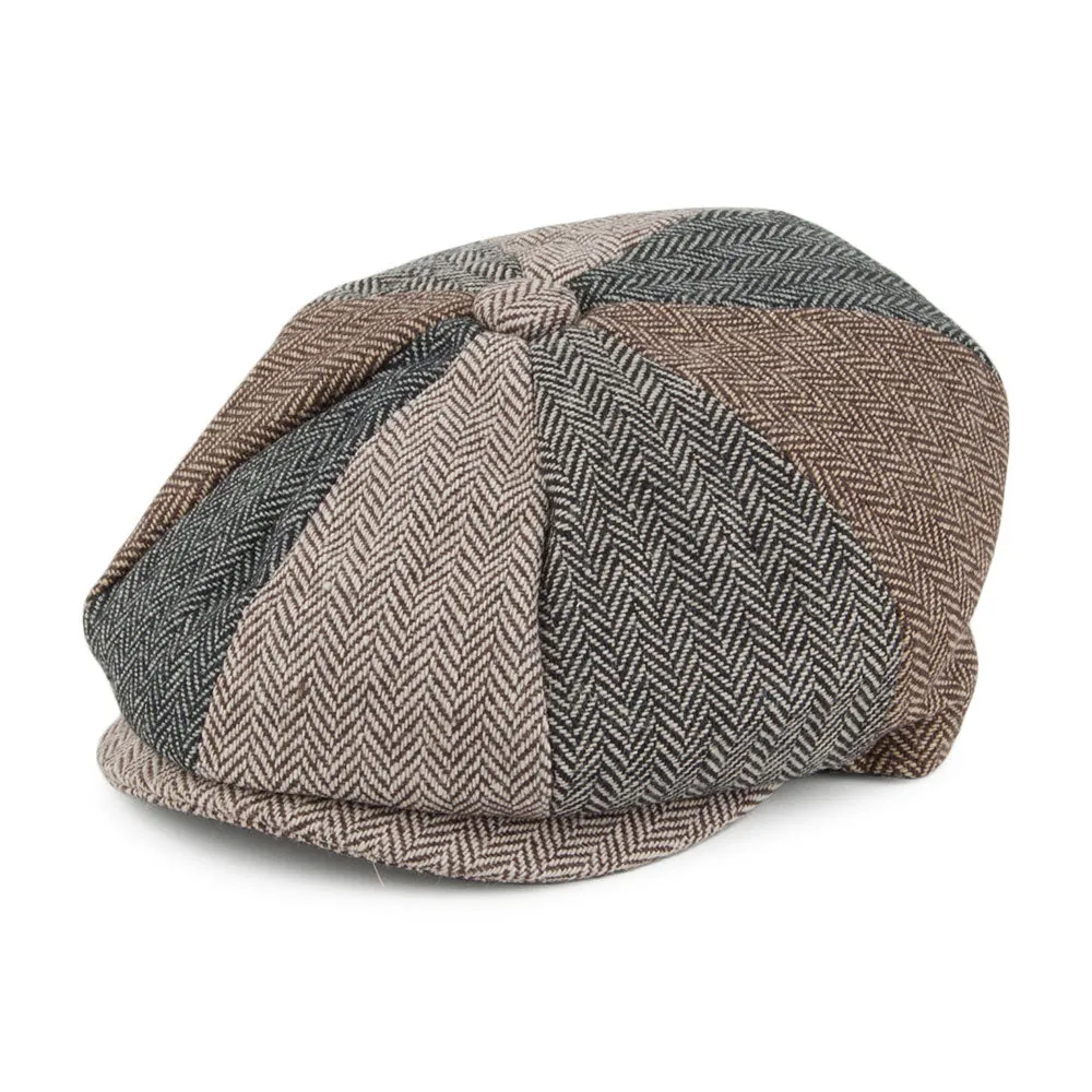 Kids Herringbone Patch Newsboy Cap Multi-Coloured Wholesale Pack