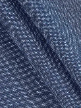 Linen Brooks Suiting Fabric Blue