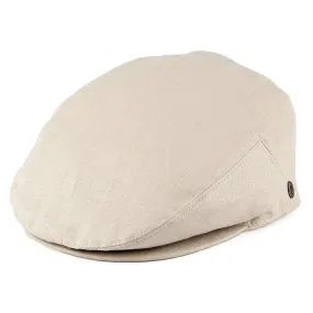 Linen Flat Cap Natural Wholesale Pack