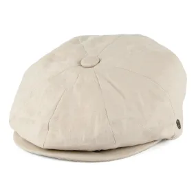 Linen Newsboy Cap - Natural