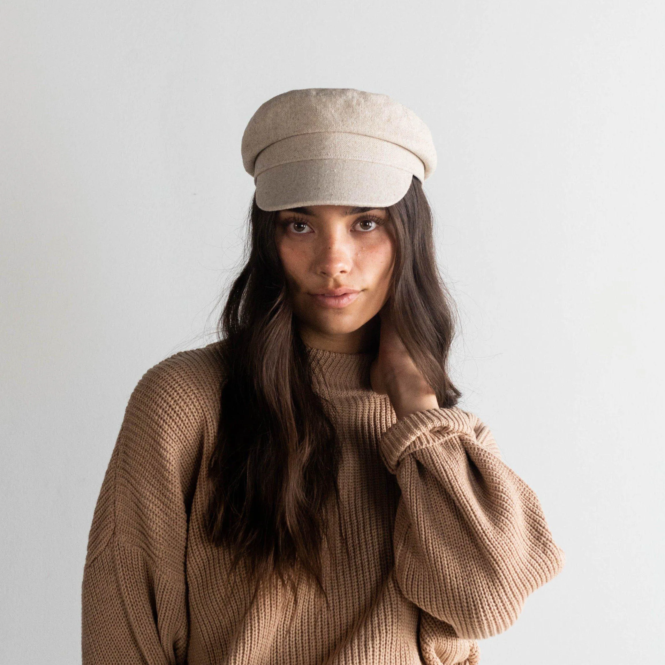 Linen Newsboy Cap