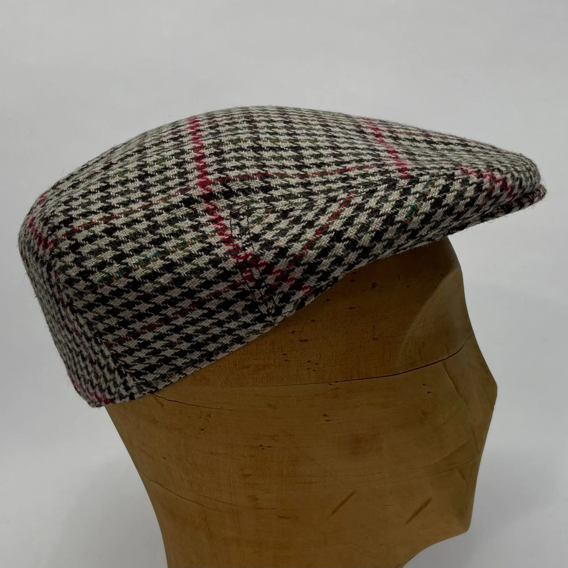 Linney - County Flat Cap - Wool Blend Tweed - BrownOlive/Red