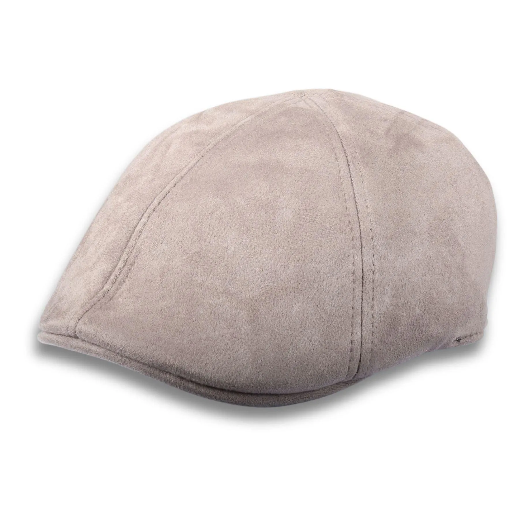 Men's Duckbill Cap Plain Solid Gatsby Peaked Ivy 6 Panel Hat