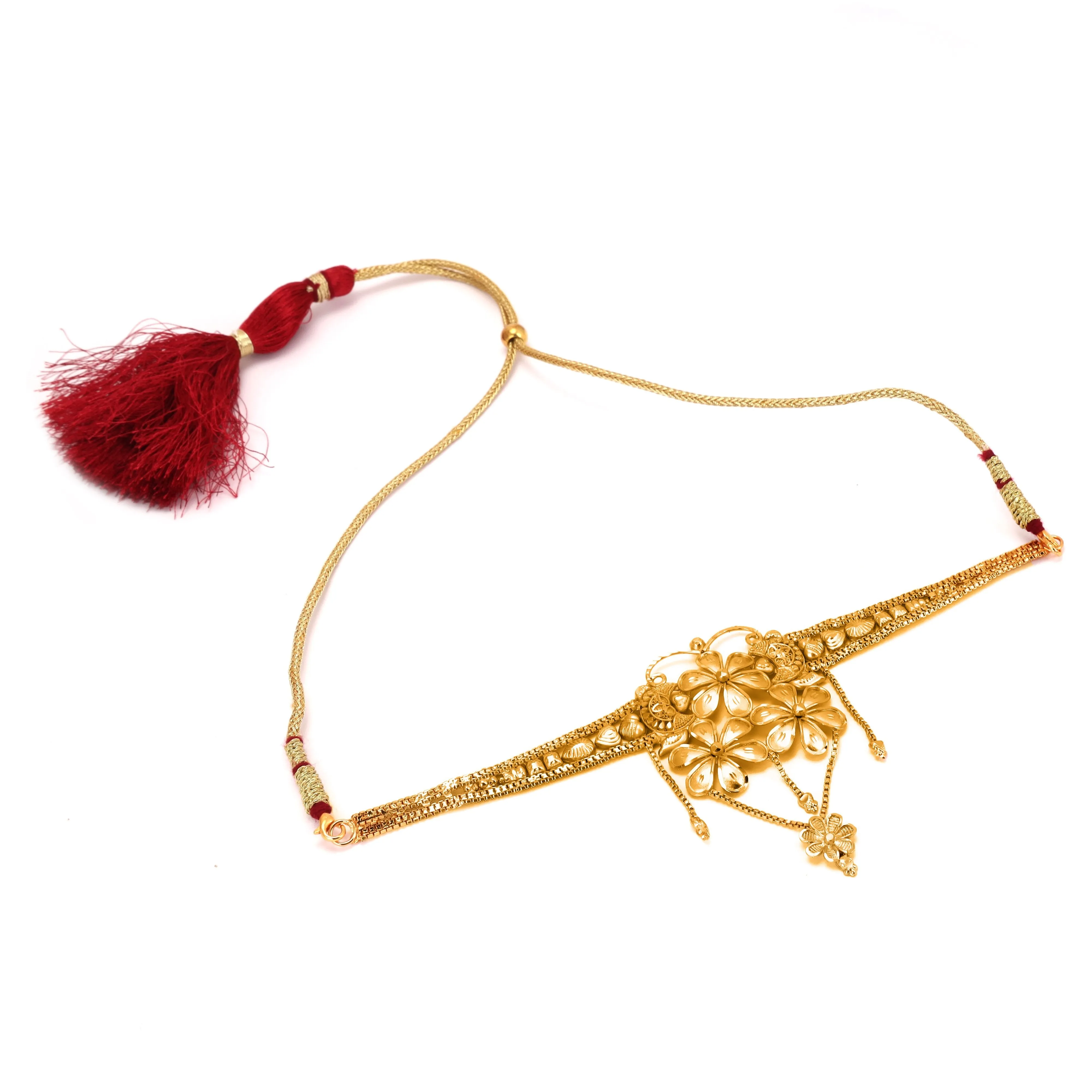 Nayantara - Flower Motif Choker With Earrings