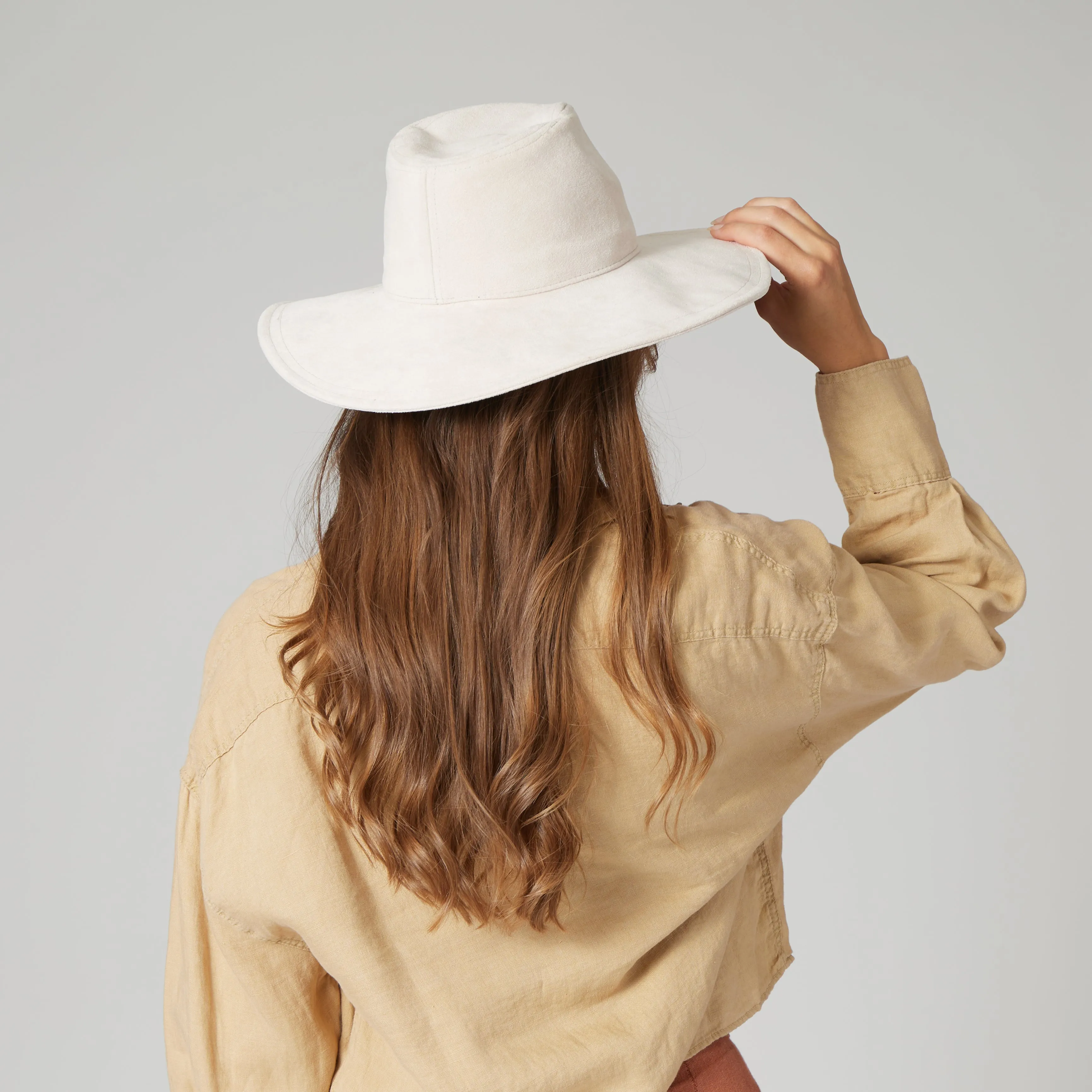 Pioneer - Cut & Sew Faux Suede Fedora