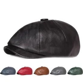 "Kenmare" Newsboy Leather Cap