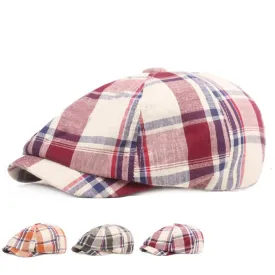 "NY-Parker" Newsboy Plaid Cap