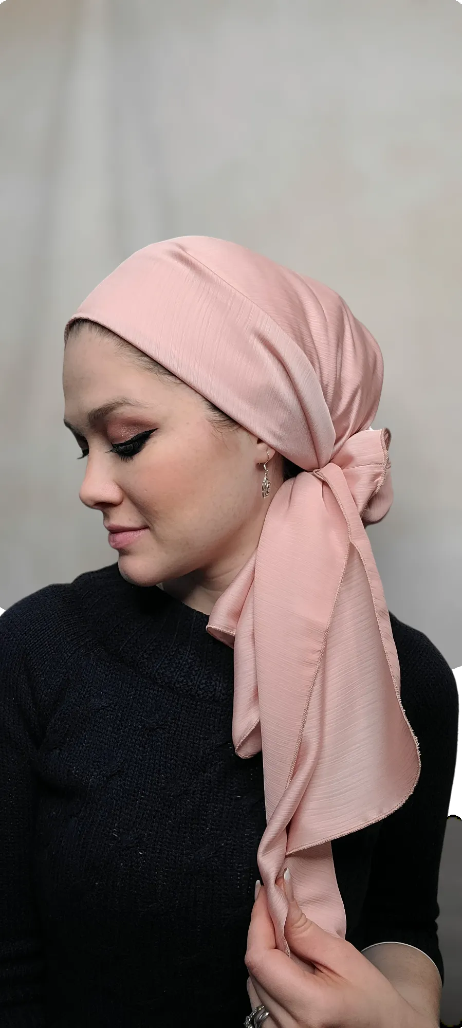 Rinati Lakel Solid Scarf with Scrunchie